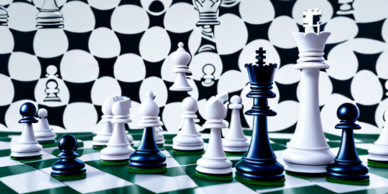 Visual concept of AI in board governance, symbolizing artificial intelligence-driven decision-making, corporate leadership, and strategic management with chess pieces
